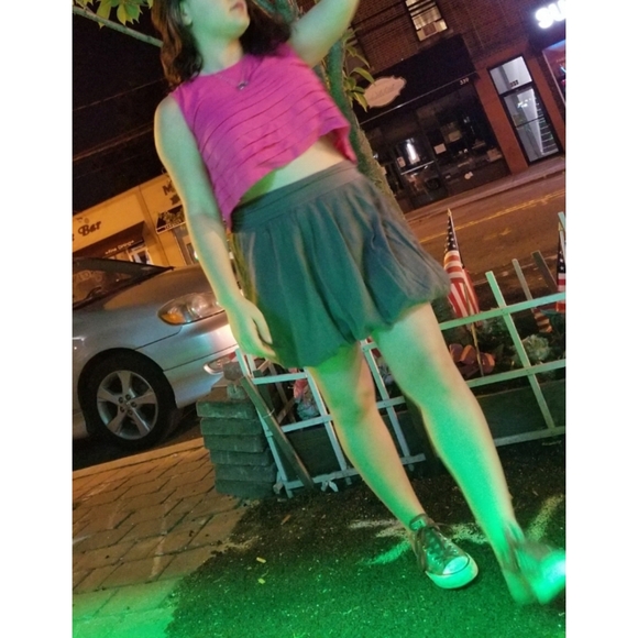 Pink Layered Ruffle Crop Top - Picture 7 of 7